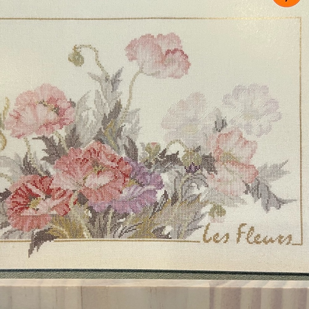 Floral Fantasy Lanart Cross Stitch Pattern Book Les Fleurs 2004 Cottagecore